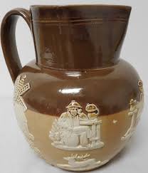 ANTIQUE DOULTON LAMBETH ENGLAND POTTERY STONEWARE HUNTING ...