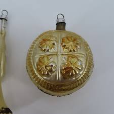 Antique West Germany Set of 6 Gold Black Mica Glitter ...