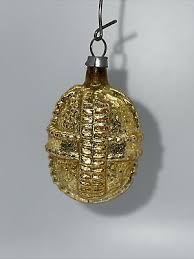 Vintage Mercury Glass Christmas Small Ornament Gold Chalice ...