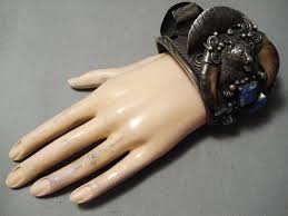 Biggest Craziest Vintage Native American Navajo Lapis Sterling Silver β Nativo Arts