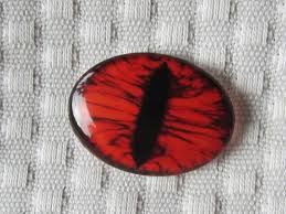Scary Glass Eye-red Glass Eye-evil Eye-oval Glass Eye - Etsy UK