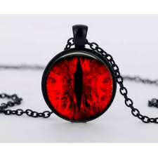 Jewelry | New Red Dragon Eye Evil Eye Black Glass Necklace | Poshmark