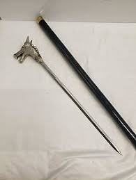 Silver Boar's Head Sword Cane