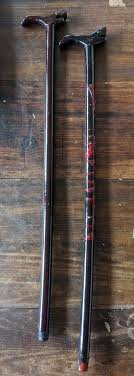 Hand Carved Wood And Lacquer Dragon Head 35" Cane Walking ...