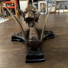 Vintage Bronze Dragon Coffee Table Unique And Rare No Makers Marks | eBay