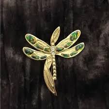 Jewelry | Vintage Dragonfly Brooch Euc Enamel Accents On Wings | Poshmark