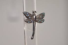 Stunning Sterling Silver Studded Sapphire Dragonfly Brooch ...
