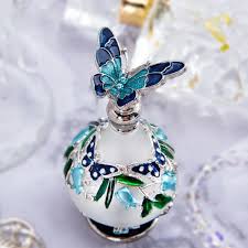25ml Butterfly Decorative Glass Perfume Bottle Empty Vintage ...
