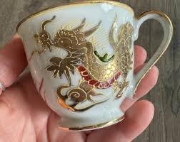 Hand Painted Sun Ray China 231, Japanese Dragon Teacup and ...
