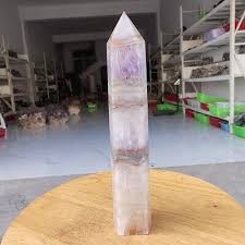 730g Amethyst Banded Agate point tower Crystal Healing ...