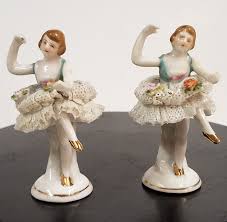 Lot of 2 Lace Ballerina Porcelain Figurine 3 inches Tall | eBay