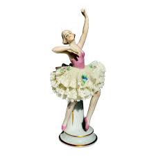 Antique Dresden Porcelain Figurine Ballerina Dancer in Lace ...