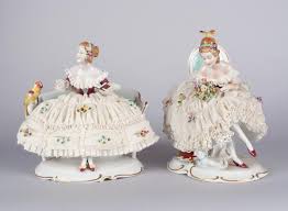 Lot - TWO UNTERWEISSBACH PORCELAIN FIGURES