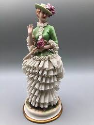 Antique hand painted Capo di Monte (Napoli) lace Porcelain 8 ...