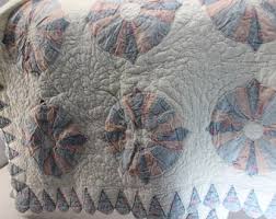 Vintage Patchwork Quilt, Full Sized, Wedding Ring Quilt, Spring Decor, Old Fabric, Cottage Chic, Blanket, Summer, Cottage Bedding - Etsy