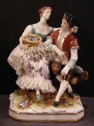 Antique Dresden Lace Capodimonte Ernst Bohne Figural Group Figurine Woman Statue - Etsy Canada