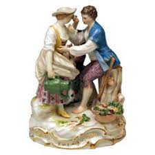 Meissen Gardener Figurines Model F 94 Michel Victor Acier made circa 1830-1840 at 1stDibs | meissen great bustard model