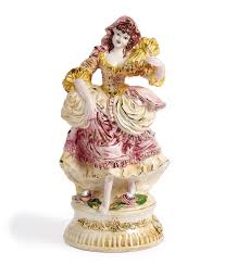 Figurine Lady Peasant Italian Porcelain Capodimonte With ...