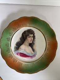 Antique Dresden1800s Victorian Porcelain Portrait Plate ...