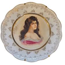 Antique Dresden Portrait Plate Signed by Amorega - Etsy