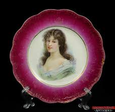 Vintage Dresden Portrait 9 1/4" Plate Amorosa Victorian Lady ...