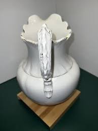 Large Antique VP Co. Admiral Porcelain Water Pitcher White ...