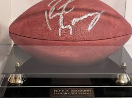 Peyton Manning HOF Signed Duke Football w/custom Display ...