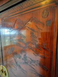 Drexel Heritage Connoisseur Wardrobe & Nightstand Pair - Carved Chinoiserie | eBay