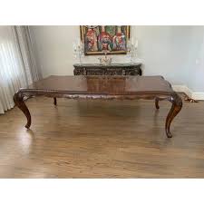 1990s Dark Wood Dining Table | Chairish