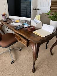 Drexel Heritage Vintage Desk With Two Drawers And Pencil ...