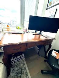 This beautiful carved wood desk is a true centerpiece of any ...