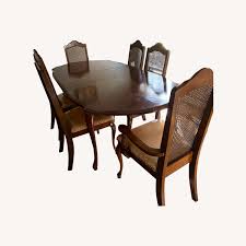 Ashley Traditional Wood Dining Room Table and 8 Chairs - AptDeco