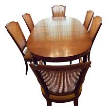 1960s French Regency Cherry Dining Room Table and 6 ...