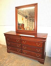 Sold at Auction: Contemporary mahogany dresser with mirror