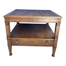 Midcentury Drexel Triune Side Table With Drawer | Chairish