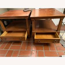 Hekman Mid Century Modern End Tables Nightstands - AptDeco