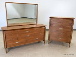 Drexel Projection Dresser Set by John Van Koert - Midcentury Bedroom Sets For Sale - Sweet Modern, Akron, OH