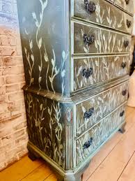 Handpainted Solid Wood 7 Drawer Tall Dresser “the Midnight ...