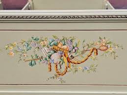 Pair Louis XVI Style Parcel Gilt and Painted and Decorated ...