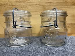 Set of 2 Vintage Ball Eclipse Wide Mouth Pint Jar With Lid ...