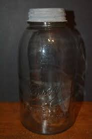 VTG DREY PERFECT Mason Jar 2 Q SLOPED Clear Glass Zinc Lid 1/2 GALLON | eBay