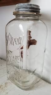 Drey Mason Tall Square Jar Bold Embossed Detail Large ...