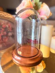 Vintage, Glass, Cloche, Dome, Display Case, With Grooved ...