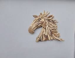 Unusual Hand Made Driftwood Horse Head Wall Art 60cm ...