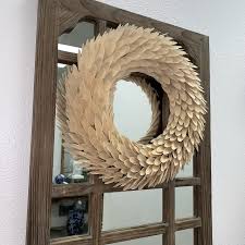 Amazon.com: Galt International 18” Woodchip Wreath - Intricate Front Door Wreath - Beautiful Indoor and Outdoor Wreath for Any Season - 18” Round Wreath (Cream) : Home & Kitchen