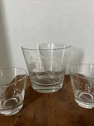 Glass Ice Bucket And Whiskey Glasses | eBay