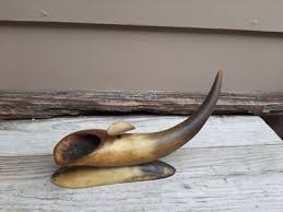 Vintage cow horn cigar/cigarette ash tray/ decorative | eBay