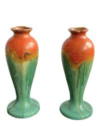 Faiencerie Thulin Bud Vases Belgium Drip Glaze 2 available | eBay Australia