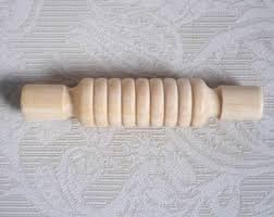 Vintage Baking Small Wood Rolling Pin Round Pattie Pattern - Etsy