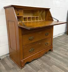 Vintage Drop Front Secretary Writing Desk Bureau by R. Miner ...
